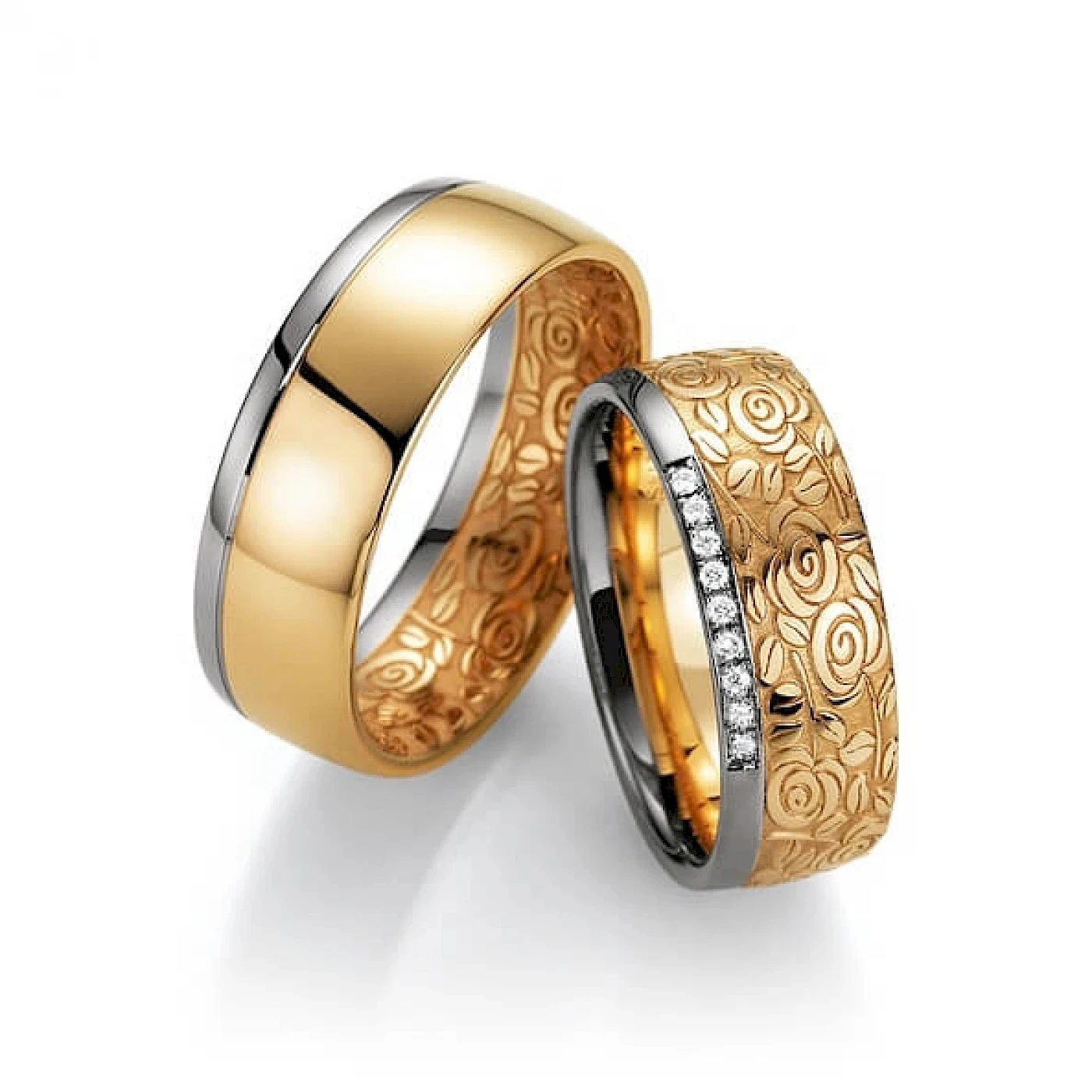 Trauring Fischer Trauring „Rosenring“ in 585 Gold - Trauringe und ...